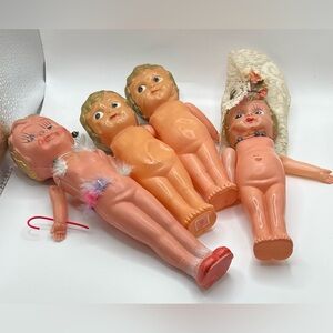 Vintage Celluloid Kewpie Doll Set